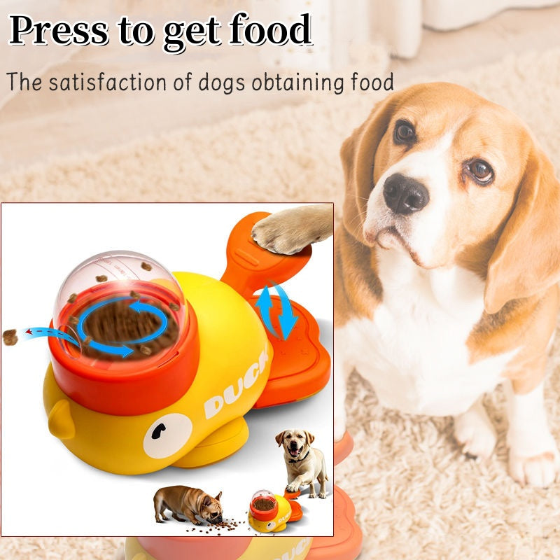 Interactive Dog Treat Dispenser Duck Toy for Training