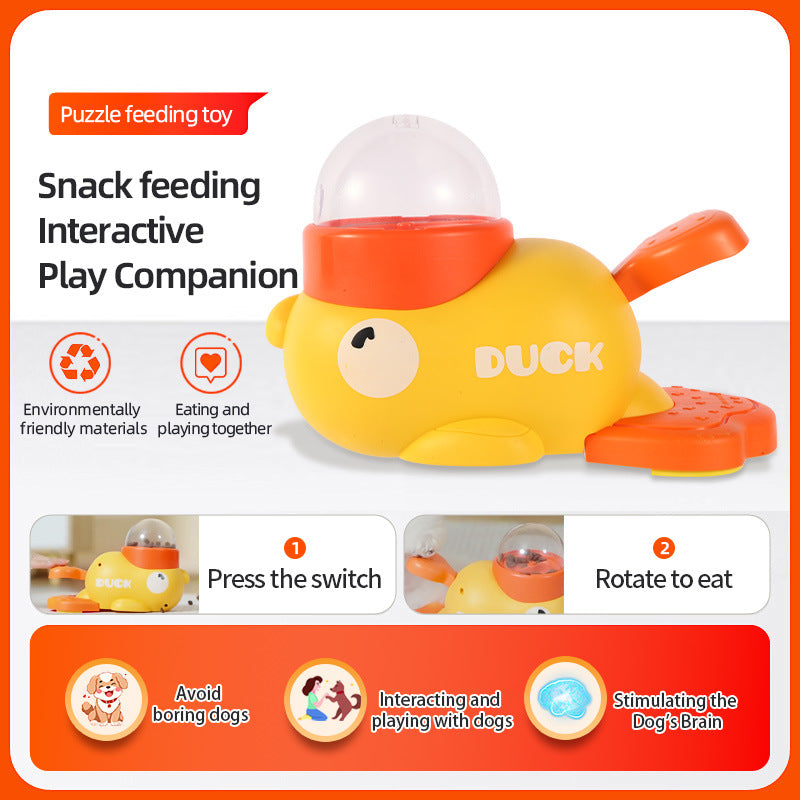 Interactive Dog Treat Dispenser Duck Toy for Training
