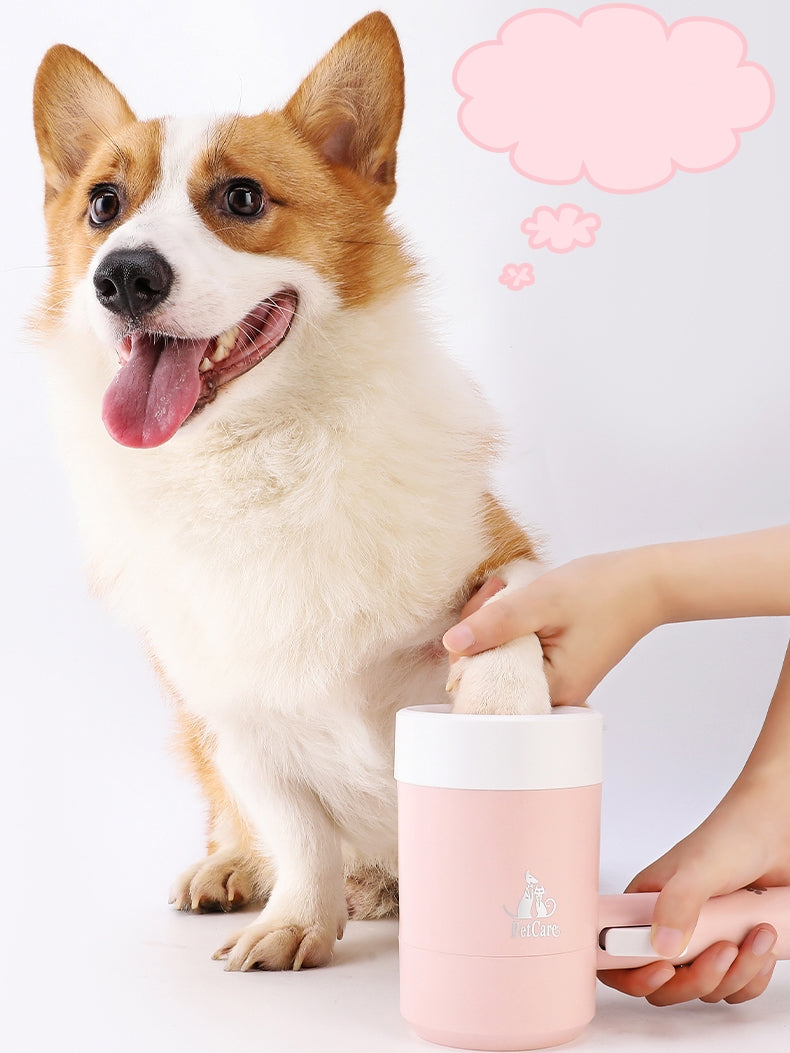 Easy Wash Pet Paw Cleaner with Silicone Brushes