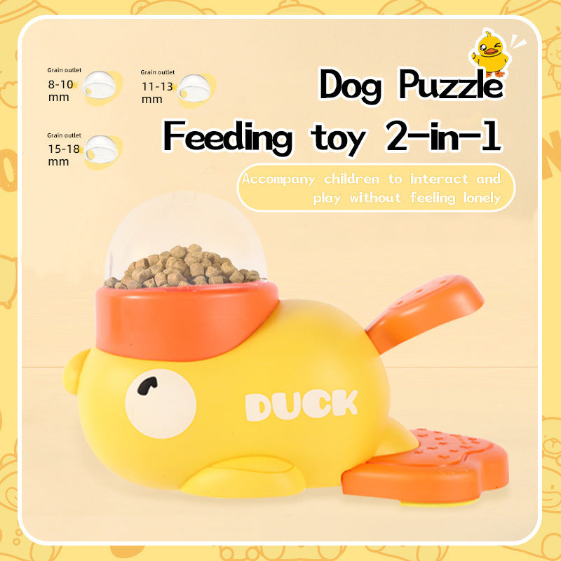 Interactive Dog Treat Dispenser Duck Toy for Training
