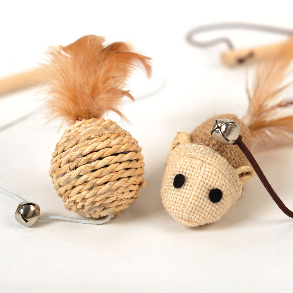 Engaging Wooden Cat Toy Stick for Playful Cats