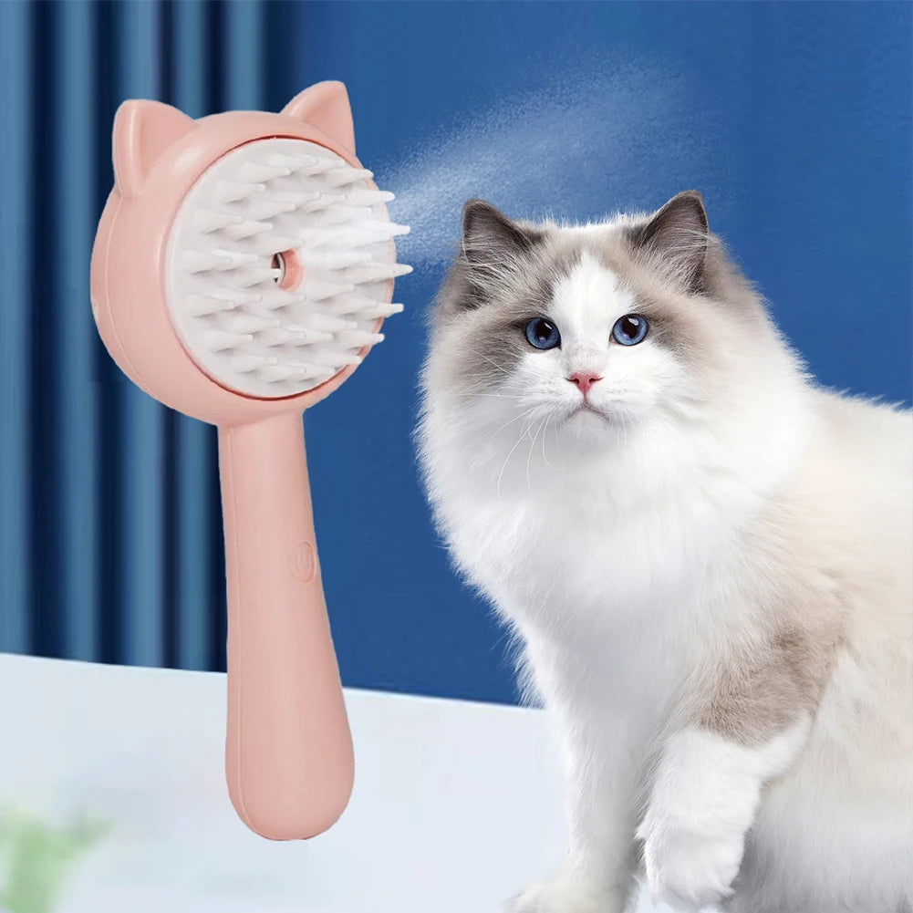 Smart Pet Brush – Self-Cleaning Mist Groomer for Dogs and Cats