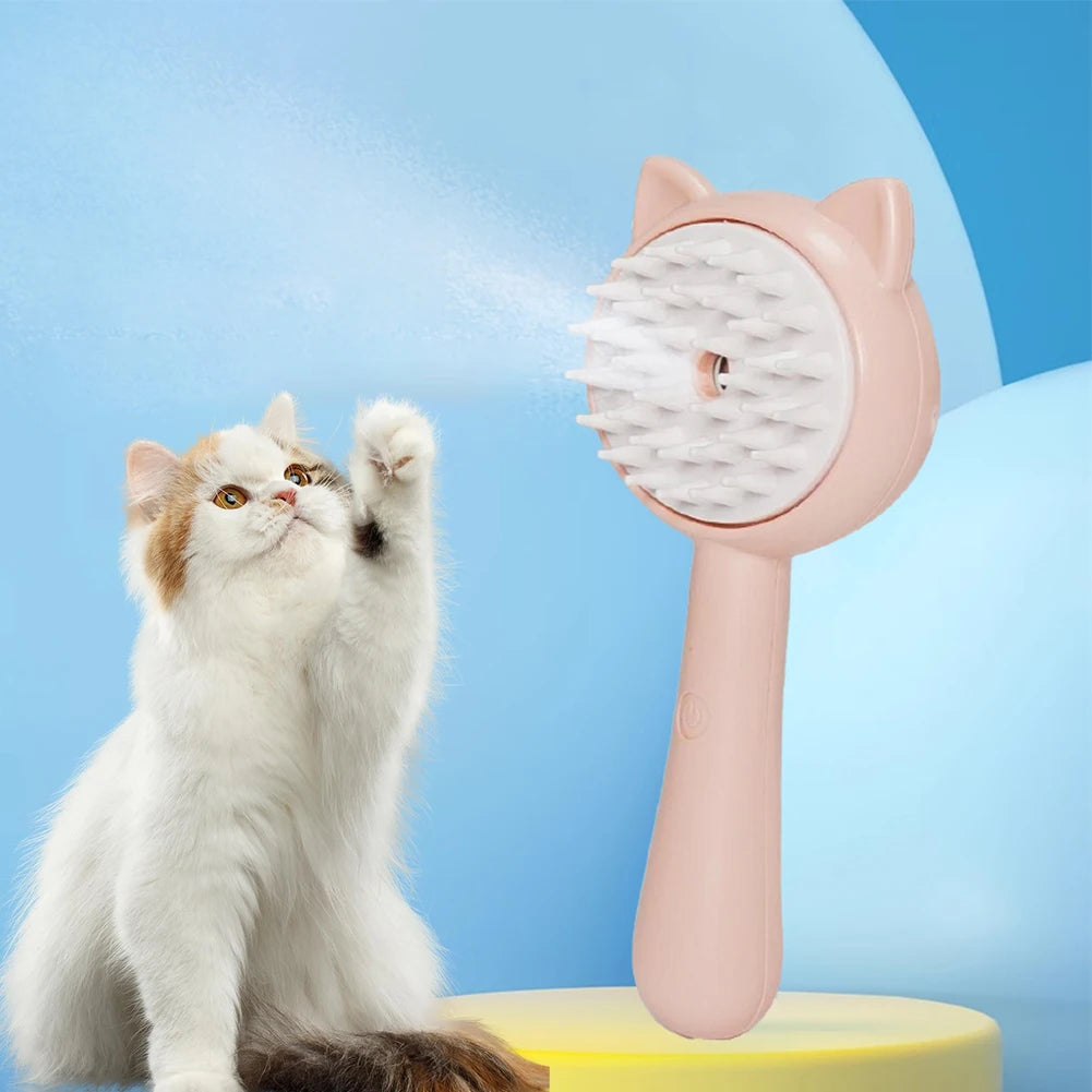 Smart Pet Brush – Self-Cleaning Mist Groomer for Dogs and Cats