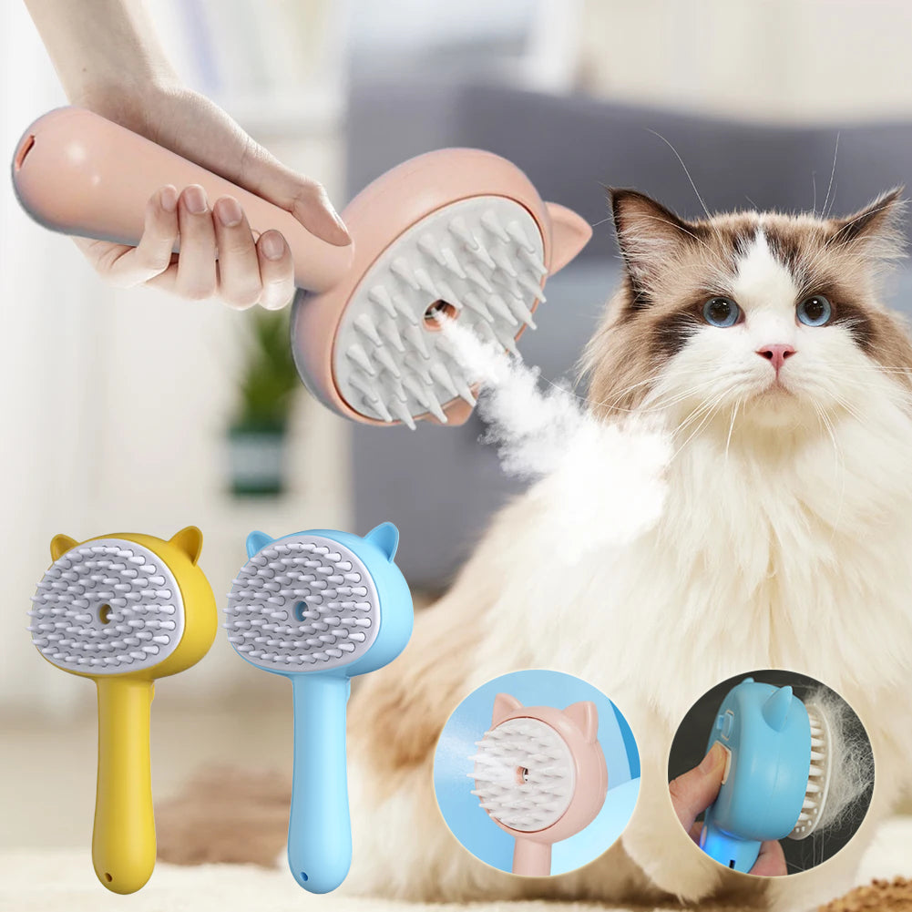 Smart Pet Brush – Self-Cleaning Mist Groomer for Dogs and Cats