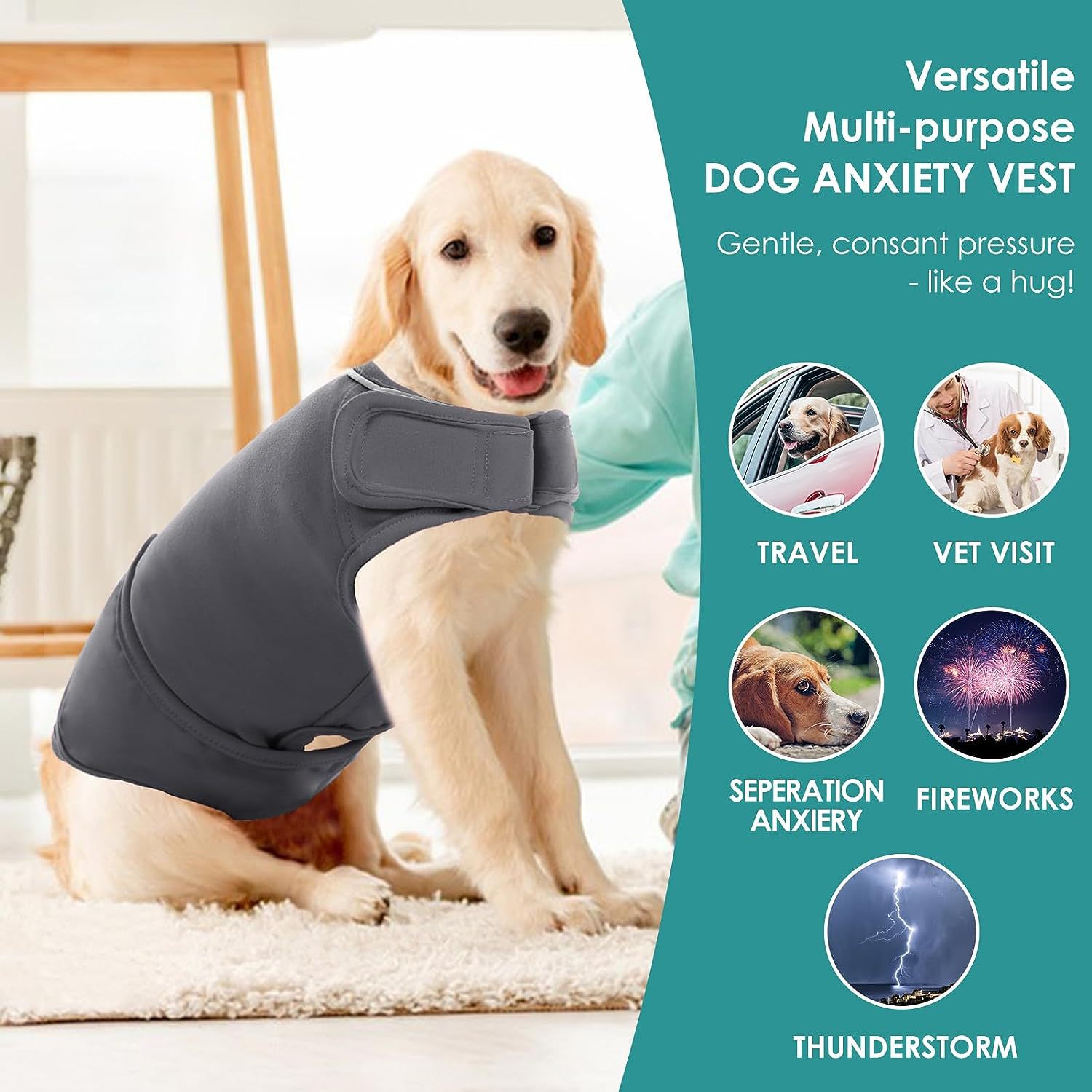 Calming Dog Vest – Comfort & Anxiety Relief for Pets