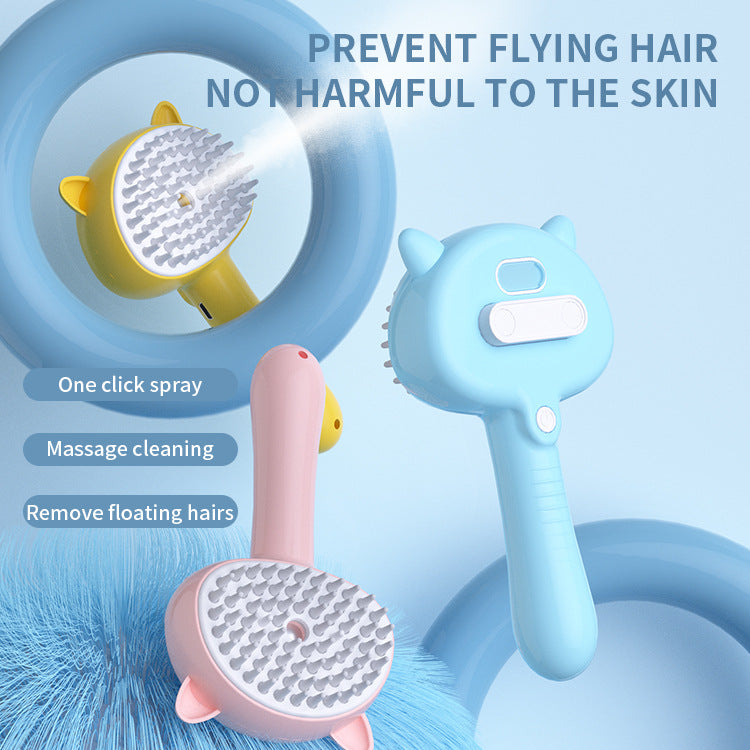 Smart Pet Brush – Self-Cleaning Mist Groomer for Dogs and Cats